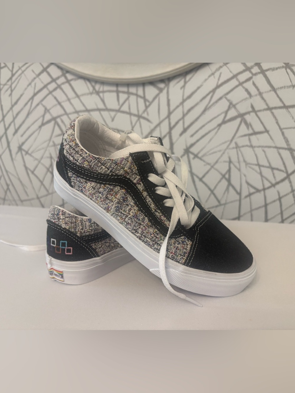 Vans Old Skool "Together As Ourselves" sneakers. Multicolored Tweed Upper.